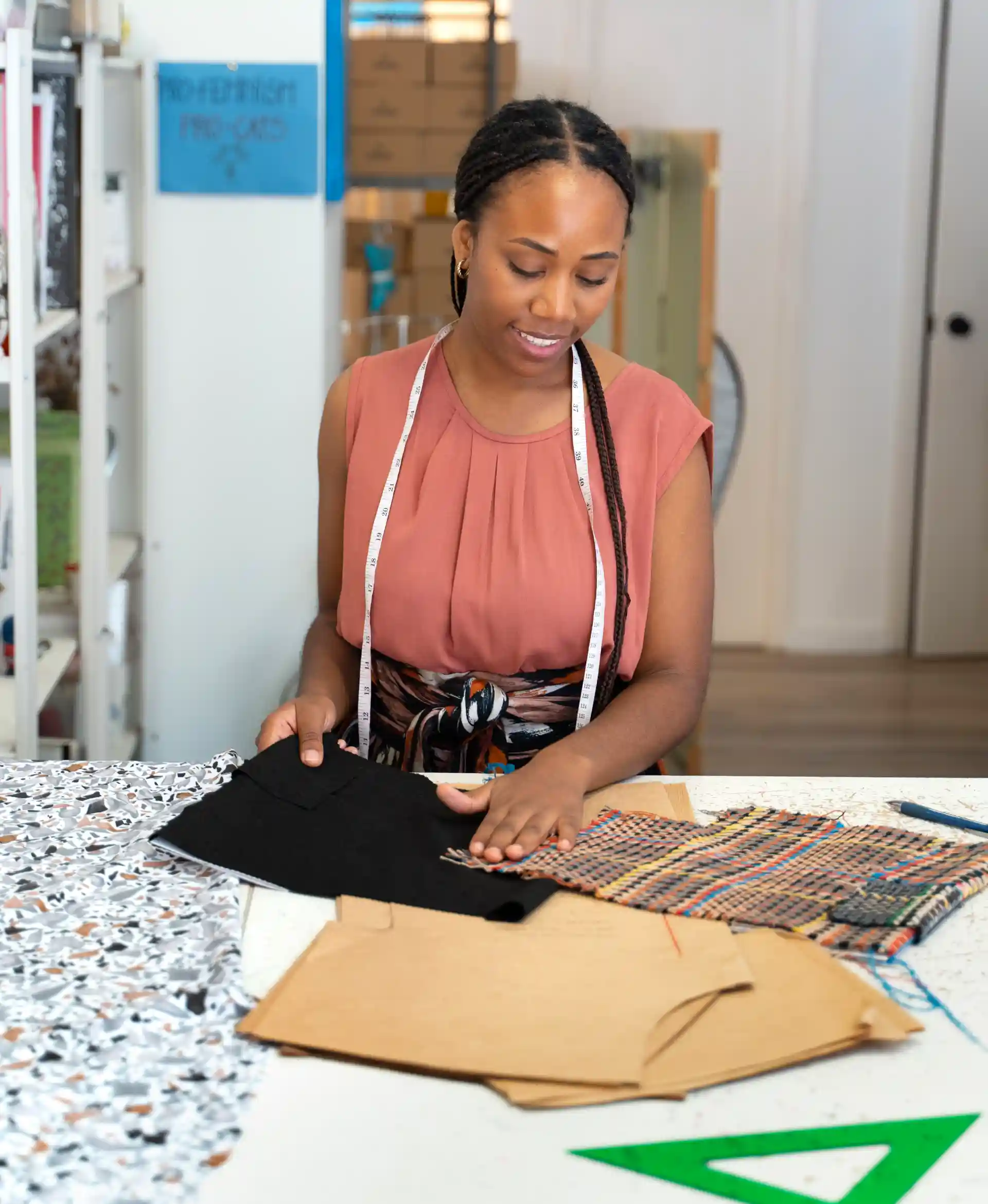 medium-shot-black-woman-running-small-business